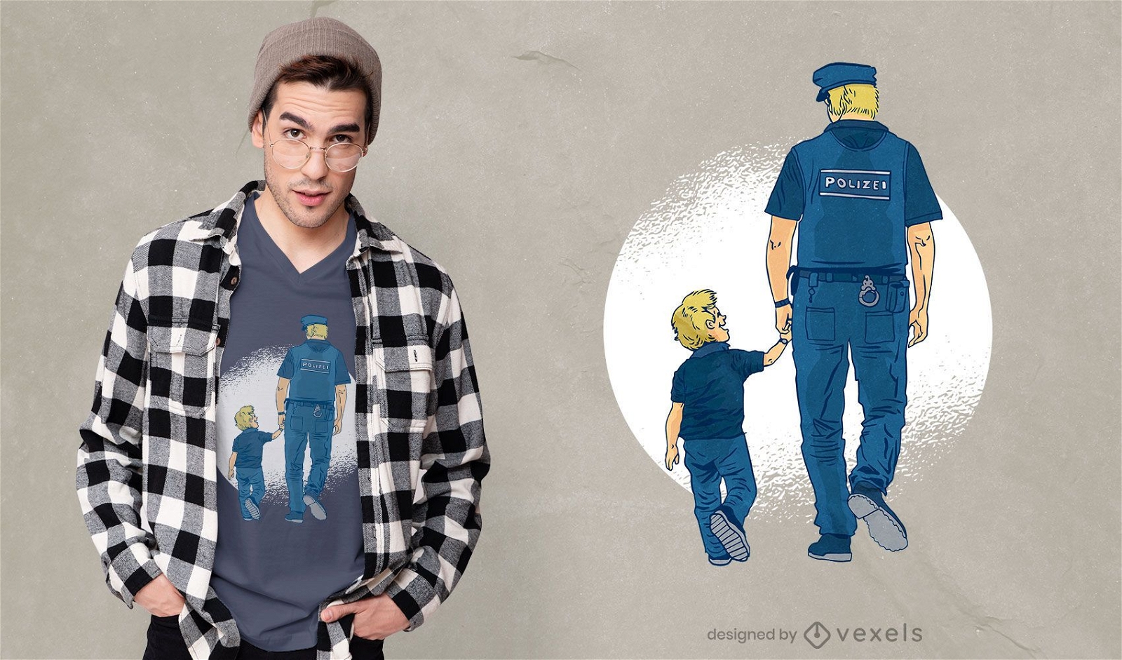 Polizei Vater T-Shirt Design