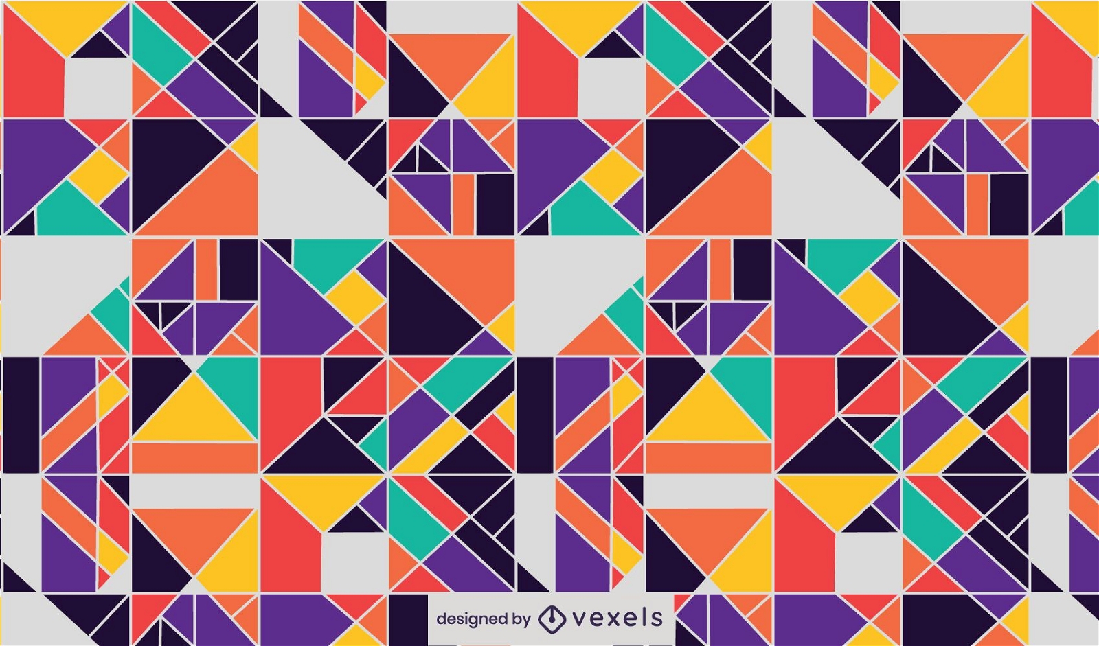 Geometric colorful pattern design