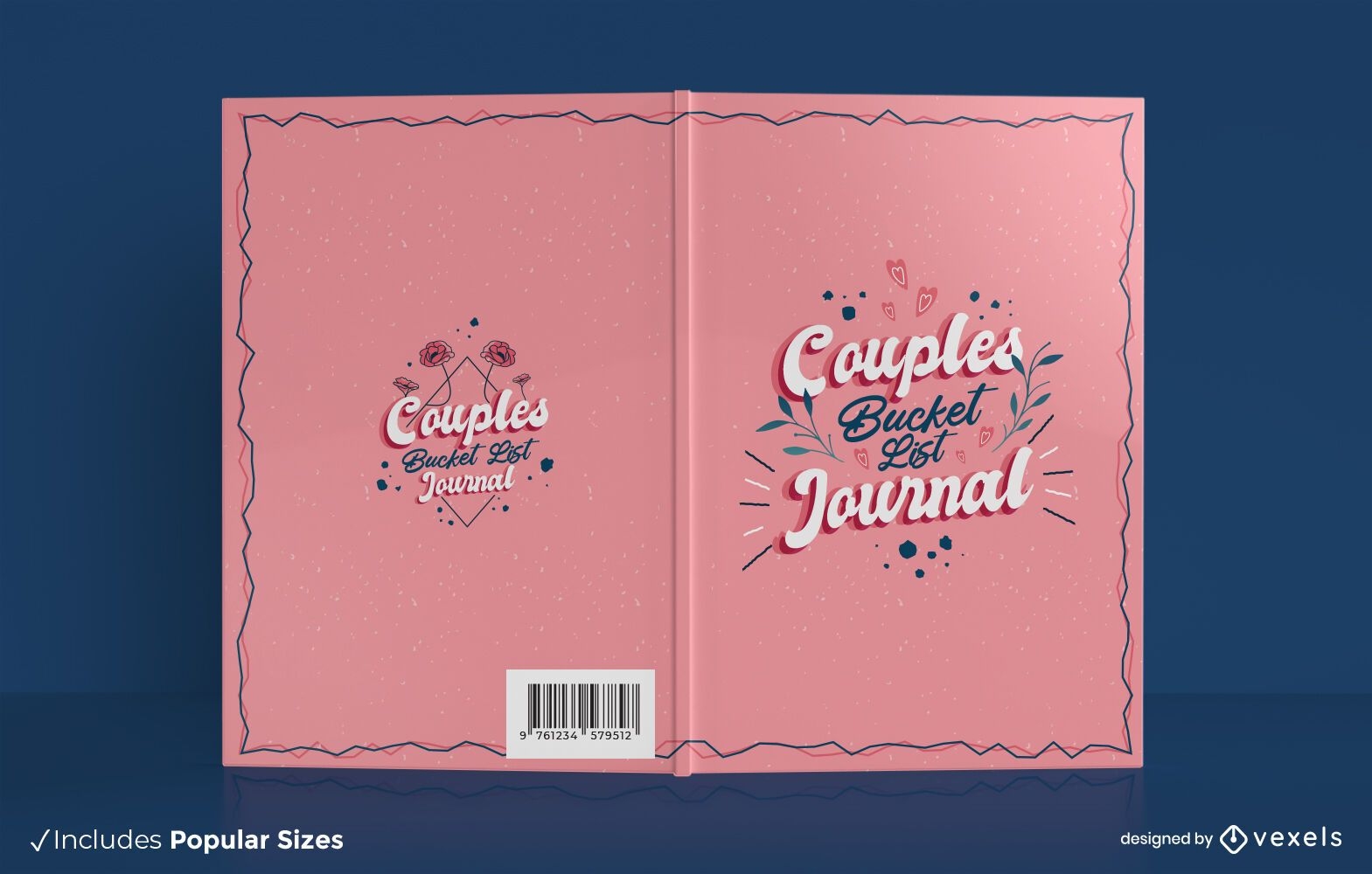 Design da capa do livro da lista de desejos do casal