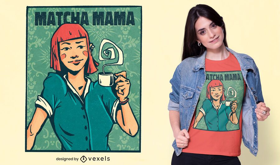 Matcha mama t-shirt design Matcha mama t-shirt design