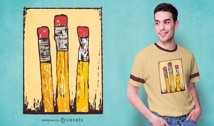 Chewed pencil t-shirt design Chewed pencil t-shirt design