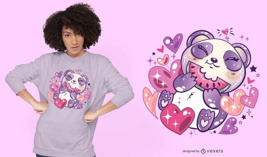 Kawaii panda t-shirt design Kawaii panda t-shirt design