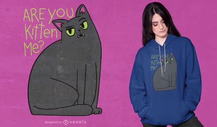 Diseño de camiseta de gatito negro descarado Diseño de camiseta de gatito negro descarado