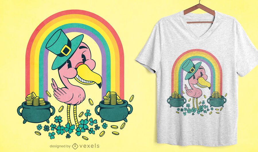 St Patricks flamingo t-shirt design St Patricks flamingo t-shirt design