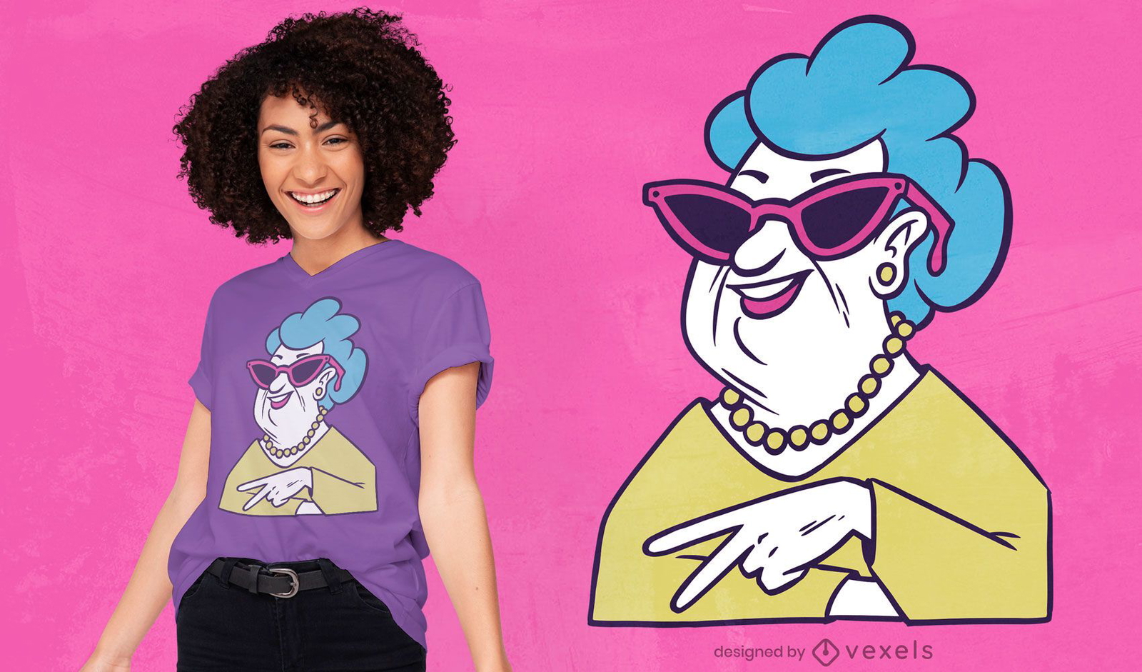 Genial diseño de camiseta de abuela