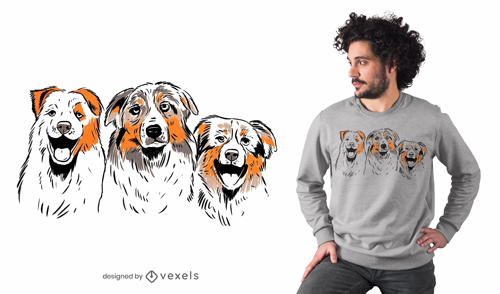 Australian shepherds t-shirt design