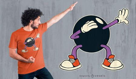 Diseño de camiseta con pelota de petanca Diseño de camiseta con pelota de petanca