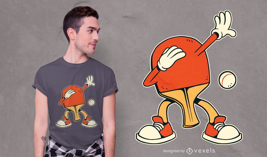 Dabbing ping-pong racket t-shirt design Dabbing ping-pong racket t-shirt design