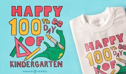 100th day kindergarten t-shirt design