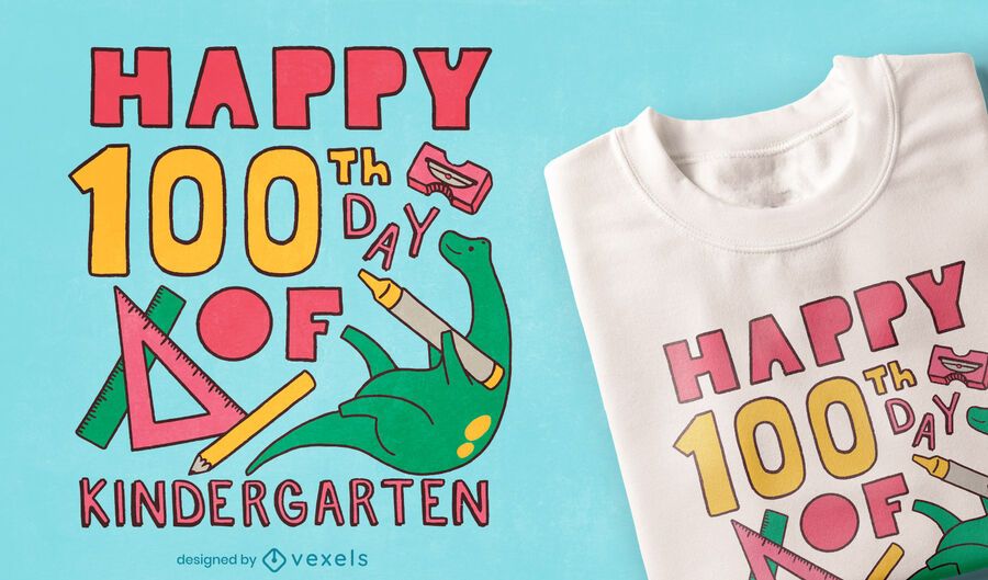 100th day kindergarten t-shirt design 100th day kindergarten t-shirt design