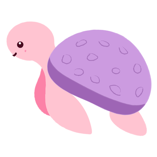 Glückliche schwimmende Schildkrötenwohnung PNG-Design