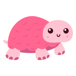 Rosa Schildkröte flach PNG-Design