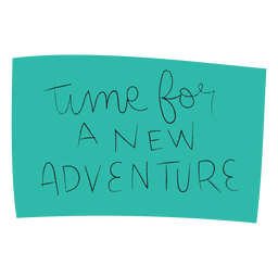 Letras manuscritas de nueva aventura Diseño PNG