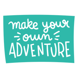 Letras de sua própria aventura Desenho PNG