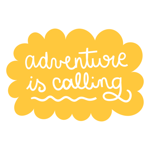 Adventure calling lettering