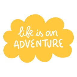 La vida es una aventura letras Diseño PNG