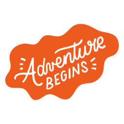 La aventura comienza con las letras Diseño PNG