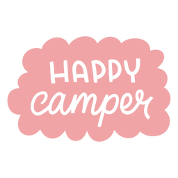 Letras de campista feliz Diseño PNG