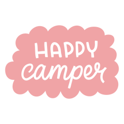 Lettering happy camper PNG Design