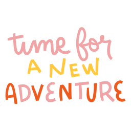New adventure colorful lettering Transparent PNG