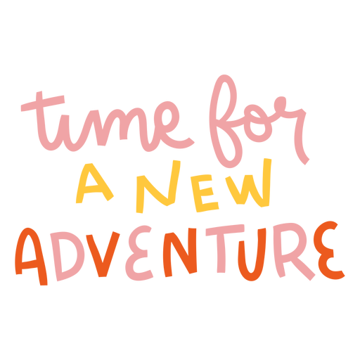 Novas letras coloridas de aventura