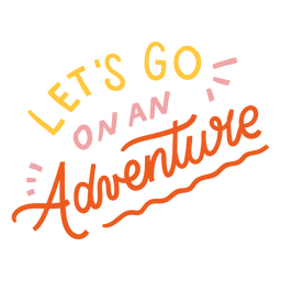 Vamos a letras coloridas Diseño PNG