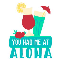 Aloha ilustração plana Desenho PNG