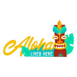 Aloha lives here quote PNG Design Transparent PNG