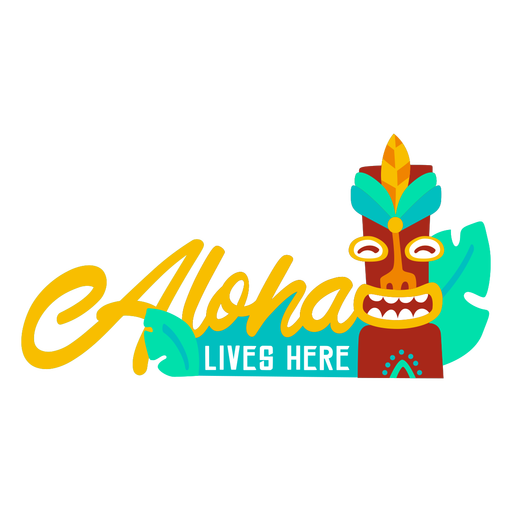 Aloha lebt hier Zitat PNG-Design