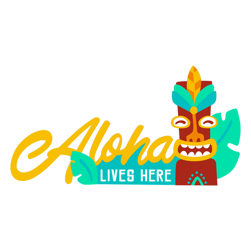 Aloha Lives Here Quote PNG SVG Design For T Shirts