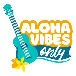 Cotización plana aloha vibes Diseño PNG