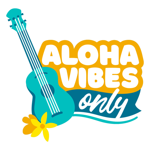 Download Aloha vibes flat quote - Transparent PNG & SVG vector file