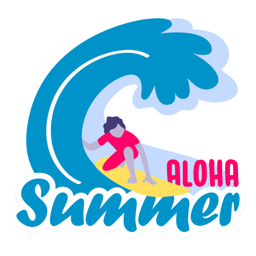 Aloha summer flat - Transparent PNG & SVG vector file
