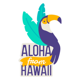 Aloha aus Hawaii Wohnung PNG-Design