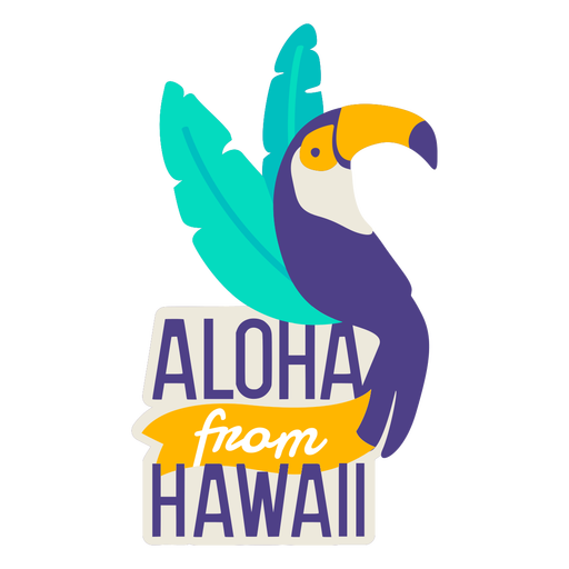 Aloha de hawaii flat Diseño PNG