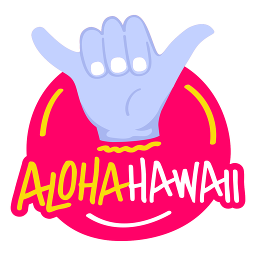 Aloha hawai plana Diseño PNG