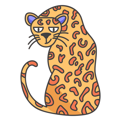 Wilder Gepard Cartoon PNG-Design