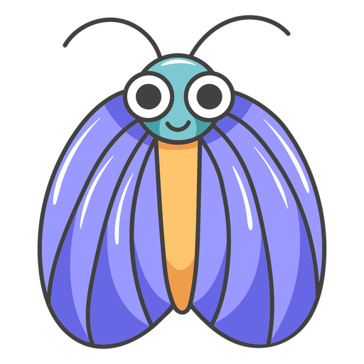 Dibujos animados de mariposa feliz Diseño PNG