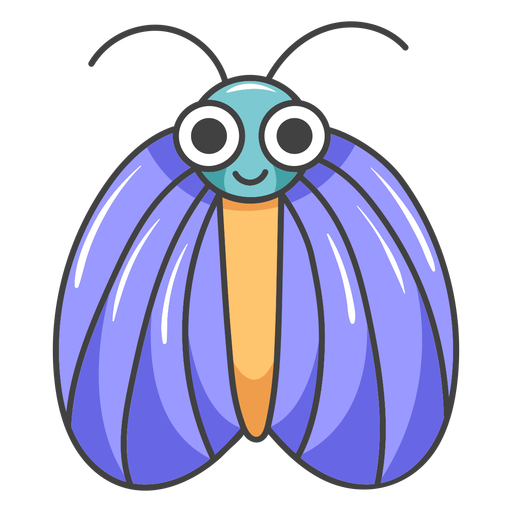Happy butterfly cartoon PNG Design