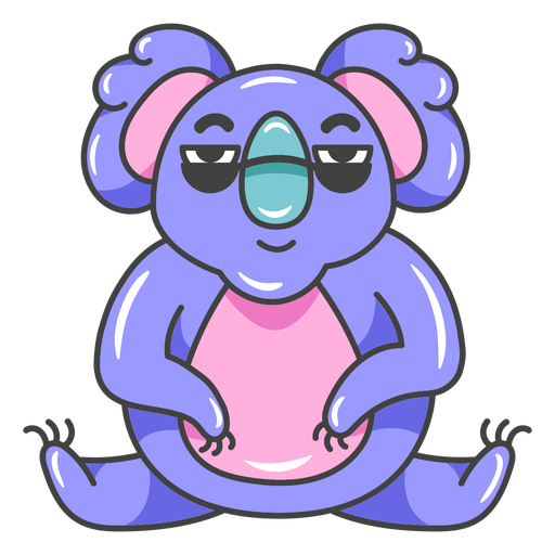 Cooler Koala-Cartoon PNG-Design