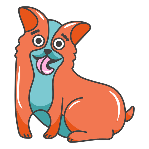 Happy dog cartoon PNG Design