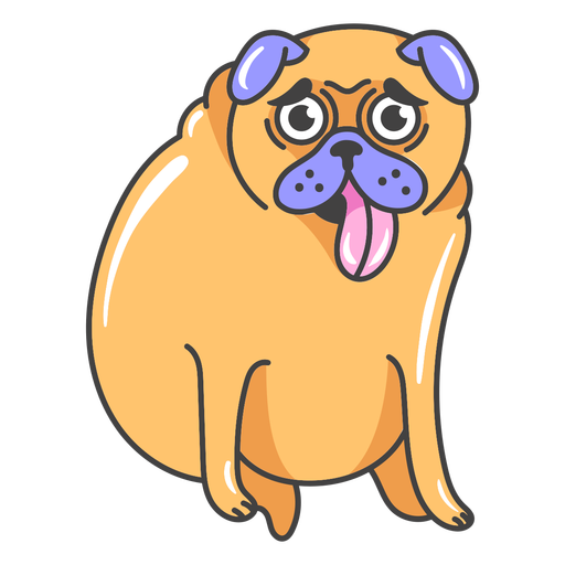 Dibujos animados de perro cansado Diseño PNG