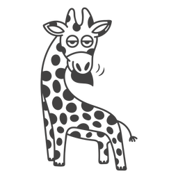 Giraffe eating filled-stroke PNG Design