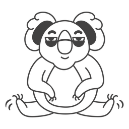 Pincelada de coala legal Desenho PNG