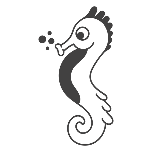 Seahorse cute filled-stroke PNG Design