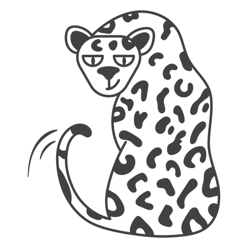 Wild cheetah filled-stroke PNG Design
