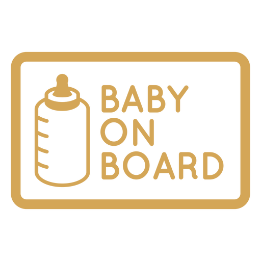 Baby on board badge PNG Design