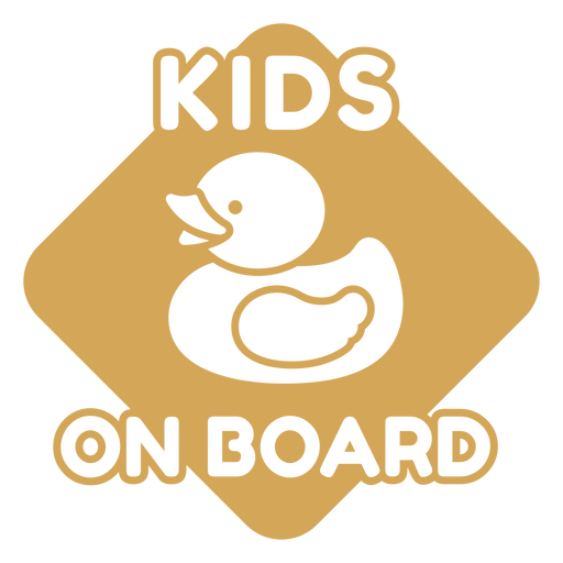 Kinder an Bord Abzeichen PNG-Design