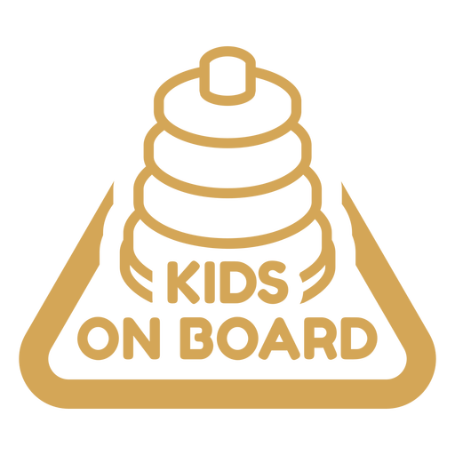 Abzeichen Kinder an Bord PNG-Design