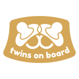 Twins on board badge PNG Design